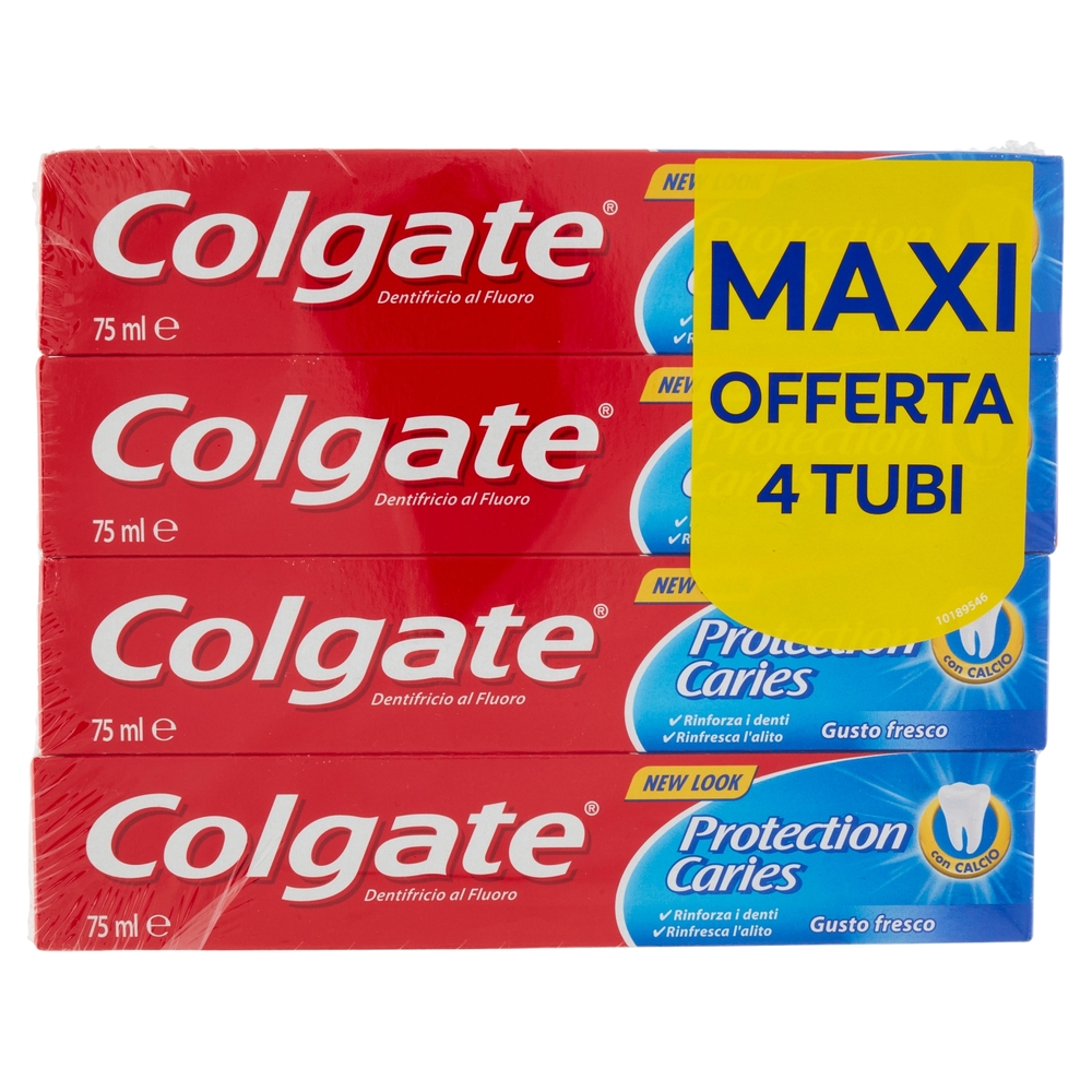 Colgate dentifricio Protezione Carie con calcio 4x75 ml